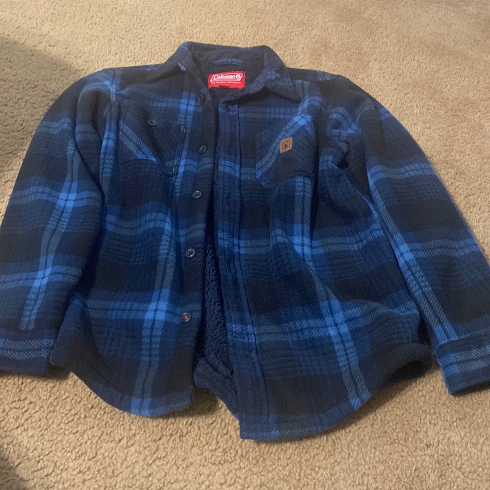 Boys Coleman shirt jacket size large used